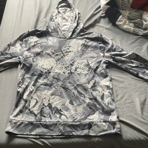 Adidas sweatshirt, XL(boy), gray camouflage
